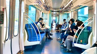 【4K】walking inside Tokyo monorail / Yurikamome monorail train