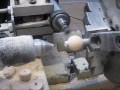 making wood sphere with rotating cutter