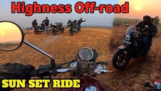 Sunset Ride Honda highness cb350 || off Road मजा आ गया drone उड़ाया Riding Rangers Ne