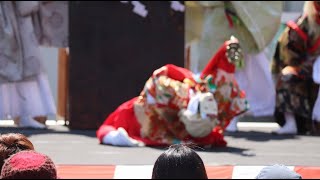 本匠菜の花まつり　庄内神楽　由布高校郷土芸能部『戸開』