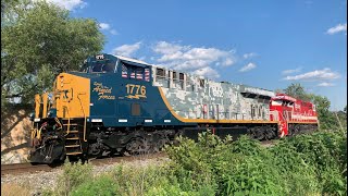 CSX 1776 and 911 leads W990-30 with RS5T horn action at west hyattsville 06/30