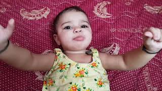 6 to 7 month baby talking कैसे बोलता है / srija mishra/funny baby video