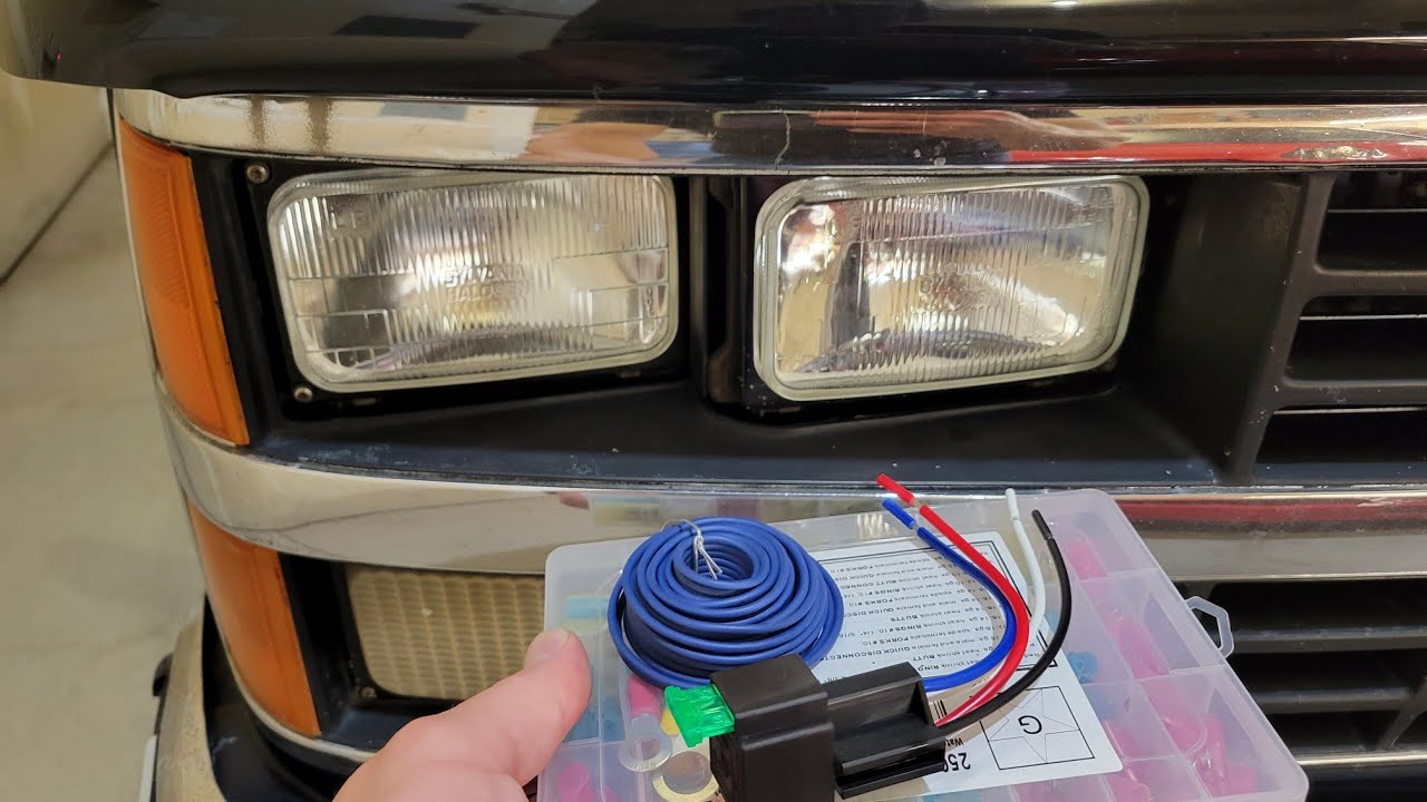 Chevy OBS Headlight Harness With Relay - YouTube