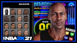 NBA 2K21 NEXT GEN - HOW TO MAKE MICHAEL JORDAN HD CINEMATIC FACESCAN 👑CONTACT DUNKS & SHOOT