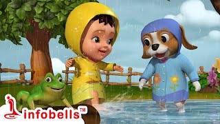 Banni Maleyannu anandisona-Kids Playing in Rain | Kannada Rhymes \u0026 Kids Cartoons | Infobells