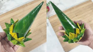 SIMPEL & MUDAH‼️ TUTORIAL MEMBUAT TUTUP TUMPENG DAUN PISANG