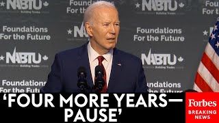 VIRAL GAFFE: Biden Appears To Read Teleprompter 'Pause' Instruction During Speech