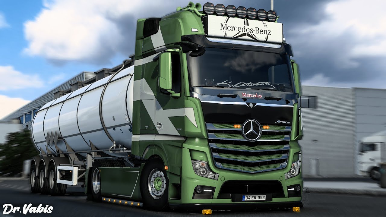 Ets2 Mercedes Actros Mp4 Addons Sunshield Lightbox Addon Mod 1 46