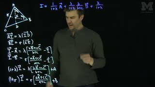 The Incenter of a Triangle Using Vectors