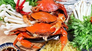 Cách nấu lẩu cua biển ngon nhất (lẩu hải sản)  /hoangoanh tv