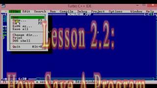 Lesson 2.2: How To Save A Program In C++ [Turbo Cpp Program Saving] .