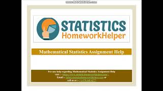 Mathematical Statistics Assignment Help