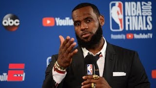 LeBron walks out of Game 1 news conference after question about JR Smith's blunder | 2018 NBA Finals