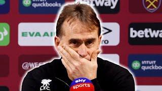 'It’s a HARD LOSS at home! We have to ACCEPT IT!' | Julen Lopetegui | West Ham 0-5 Liverpool