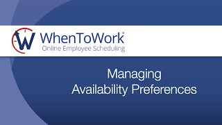 Availability Preferences