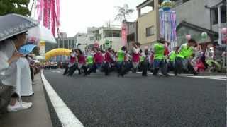 2012 8 11　瑞浪七夕祭り　公園会場　中京大学　晴地舞（はちまえ）