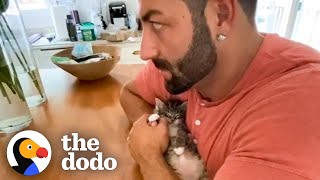 Phone-Sized Kitten Turns Guy Into A Cat Person | The Dodo Little But Fierce