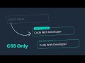 CSS Input Field Text Animation | CSS Only Floating Label