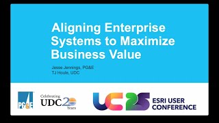 Aligning Enterprise Systems to Maximize Business Value | UDC Presentations at Esri UC 2025
