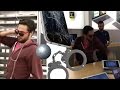 ANGRY GUY DESTROYS APPLE STORE WITH STEEL BALL