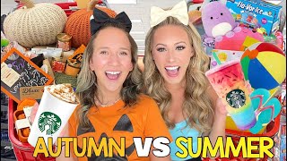 AUTUMN 🍂🎃 VS SUMMER ☀️👙 TARGET SHOPPING CHALLENGE!