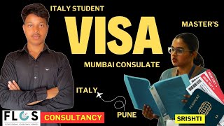 Indian Student Visa Journey 2024 | Srishti Italy Student Visa  #flcs Mumbai to Italy