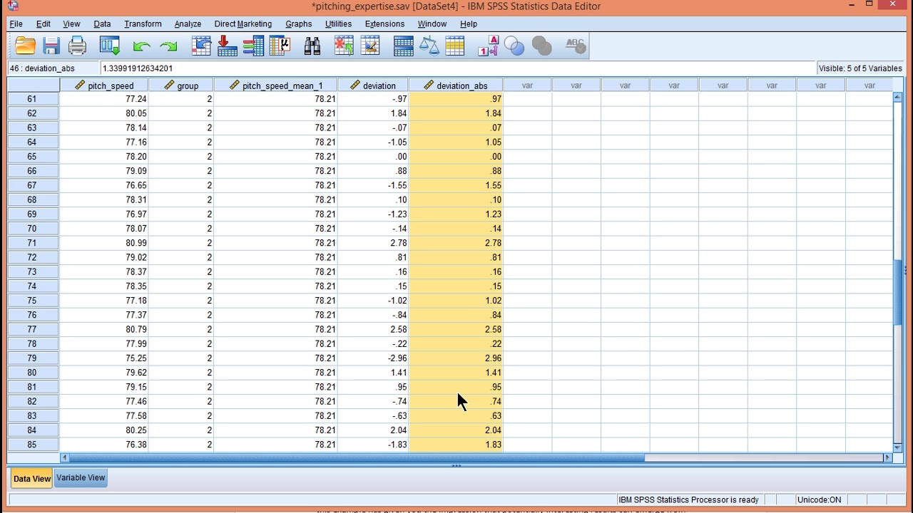 V6.12 - Robust Levene's Test Of Equality Of Variances In SPSS - YouTube