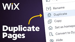 How to Duplicate Pages on Wix