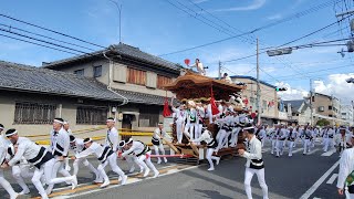 【HD高画質】岸和田だんじり祭 事故多発地帯 武部佛だん店前 やりまわし 並松町 だんじり 1 令和5年 2023年‎9月‎15‎日