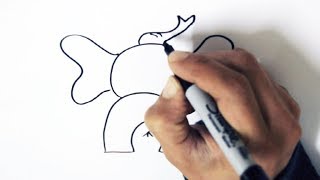 How To Draw an Elephant Behind Step by Step Super Easy For Kids