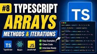 #8 Typescript arrays methods and iterations #typescript #react #javascript #webdevelopment