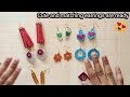 how to make cute and matching glitter paper earrings fashion jewellery🤩❤️🤗 bestoutofwaste