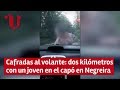 Cafradas al volante | Dos kilómetros con un joven en el capó en Negreira