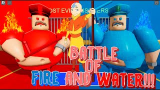 ROBLOX police game. Fire vs Water, Barry