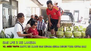 BANTU GAS LPG 3 KG, HJ ANIK YAHYA SOSOK DERMAWAN DI BALIK SENYUM TUNA NETRA BALI