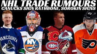 NHL Trade Rumours - Flyers, Taylor Hall Rumours, Canucks sign Rathbone + More