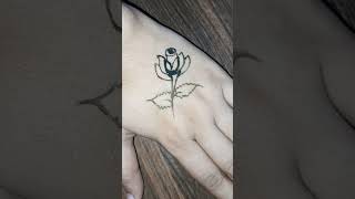 heena😍Beautiful flower मेहंदी tattoo #short#viral #trending #youtubeshorts #diy #new