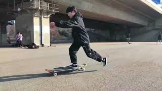 [롱보드]long board 한강 서강대교에서 롱보드 타기