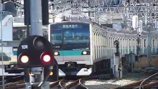 [警笛3回あり]E233系小田急線向ヶ丘遊園駅 引込線発車