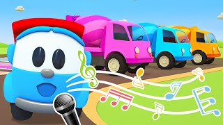 Street vehicles songs for kids! Sing with Leo the truck & cartoons for kids. Cars and trucks.
