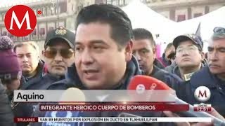 Bomberos instalan plantón en Zócalo; exigen pagos atrasados