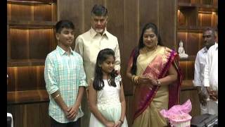 Payakaraopeta TDP Mla Anitha Meet AP Cm Chandrababu @ Anitha Birthday