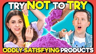 YouTubers React To Try Not To Try Challenge - Oddly Satisfying Products
