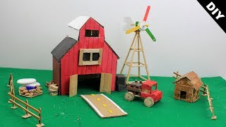 DIY Fairy Garden #24 - Miniature Farm House | Easy Popsicle Stick Craft