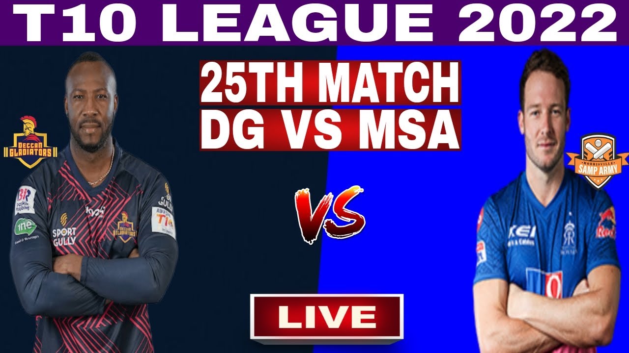 Live: Deccan Gladiators VS Morrisville Samp Army Live | DG Vs MSA Live ...