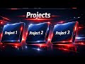 Build a Responsive Hamburger Menu + Rotating Project Boxes | HTML CSS JavaScript