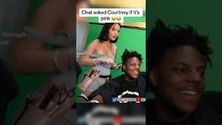 Speed's chat asked Courtney if it's pink ππ #shorts #ishowspeedmoments #amyflamy