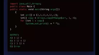 Java Tutorial on copyOfRange method in Arrays || Create Sub Array From Array || copy Array