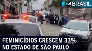 Feminicídios crescem 33% no estado de São Paulo | SBT Brasil (14/06/23)