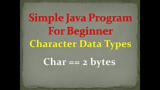 char Data types in Java Program
